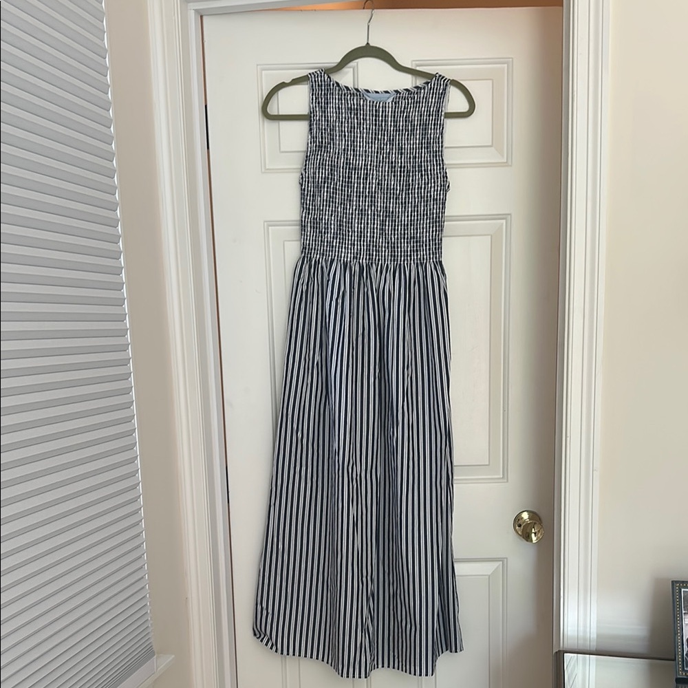 Hill House Home Navy/White Stripe Cosima Dress